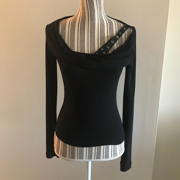 Versace Tops - ✨Versace Jeans Couture Black Long Sleeves Top